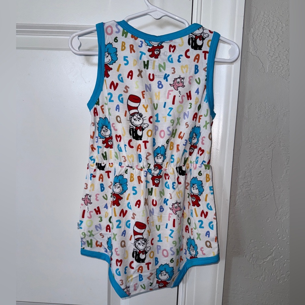 Dr Seuss Good Fun Varsity romper Posh Peanut alphabet kids Summer one piece 2T - Picture 11 of 14